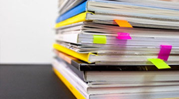 files on a desk