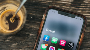smart phone displaying desktop