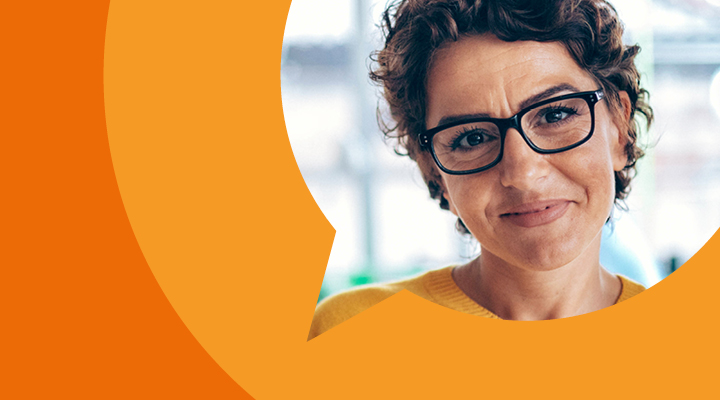 Lady in Iprovision logo