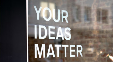 your ideas matter sign