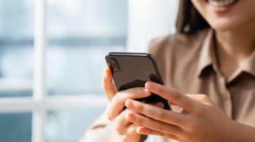 person in mobile phone
